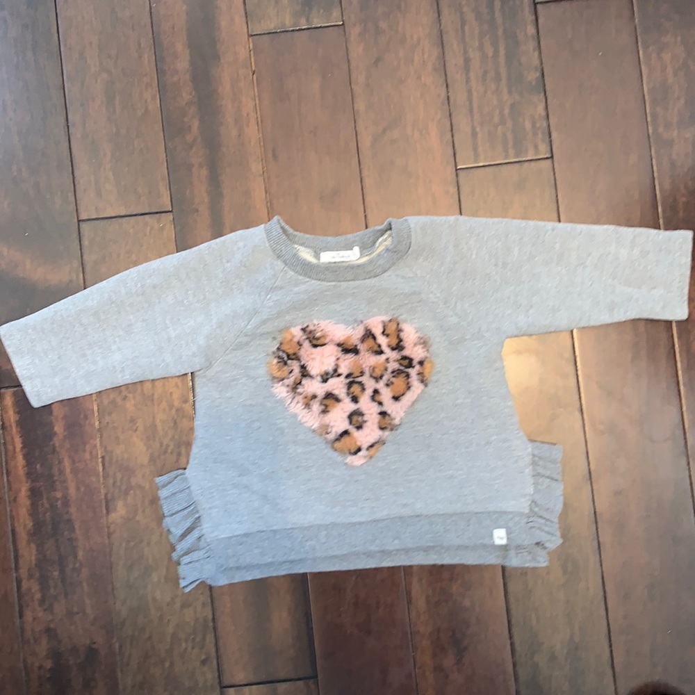 Oh Baby Fuzzy Heart Terry Sweatshirt. 6-12 Months